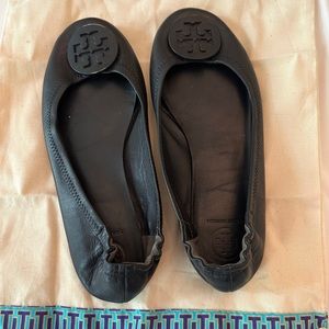 Black Tory Burch Minnie Travel Ballet Flats